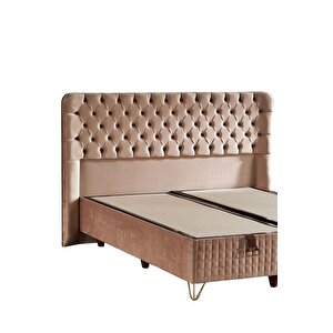 Elegance Lüks Yatak Baza Ve Başlık Seti 140x190 Cm Çift Kişilik Paket Yaylı Yumuşak Yatak Baza Başlık Takımı