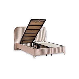 Line Visco Lüks Baza Ve Başlık Seti 120x200 Cm Tek Kişilik Baza Ve Başlık Takımı Krem Babyface Krem