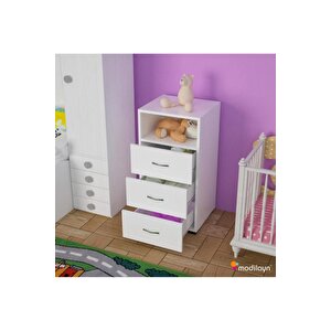 Irmak 45 Cm Dar 3 Çekmeceli Şifonyer, Komidin