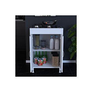 Elit 59,6 X 85 X 56 Cm Gömme Ankastre Ocak Ve Çift Raflı Mutfak Dolabı