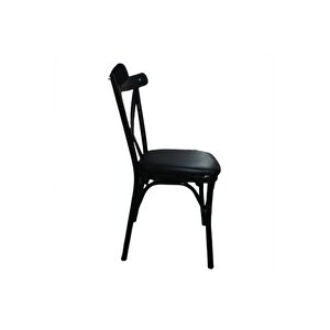 2'li Sungur Metal Siyah Tonet Sandalye
