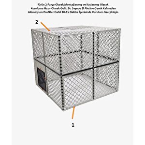 1,2m X 1,2m X 1,2m Alt Açık, Üst Kapalı Köpek, Tavşan, Kedi Kafesi