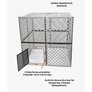 1,2m X 1,2m X 1,2m Alt Açık, Üst Kapalı Köpek, Tavşan, Kedi Kafesi