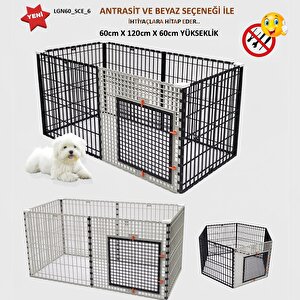 60cm X 120cm Yükseklik 60cm Eko Köpek Kafesi, Kedi, Tavşan, Çit, Kafes Mat Beyaz
