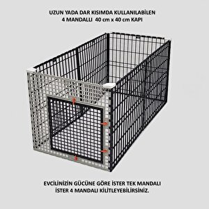 60cm X 120cm Yükseklik 60cm Eko Köpek Kafesi, Kedi, Tavşan, Çit, Kafes Mat Beyaz