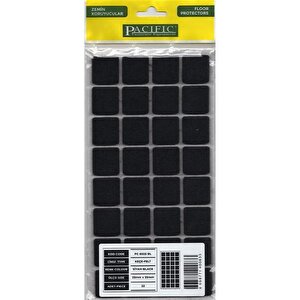 Pacific 6025 Bl Yapışkanlı Keçe 25 Mm X 25 Mm Siyah
