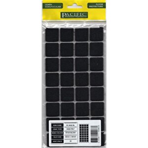 Pacific 6025 Bl Yapışkanlı Keçe 25 Mm X 25 Mm Siyah