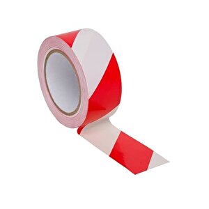 Ennalbur Yer İşaretleme Bandı Kırmızı Beyaz 50 Mm 30 Metre
