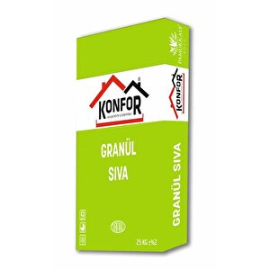 Konfor Granül Sıva Kalın Beyaz 25 Kg