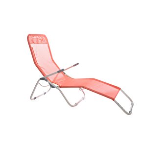 Andoutdoor Tumbona Katlanır Şezlong-kirmizi