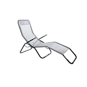 Andoutdoor Tumbona Katlanır Şezlong-gri̇