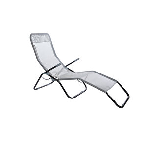 Andoutdoor Tumbona Katlanır Şezlong-gri̇