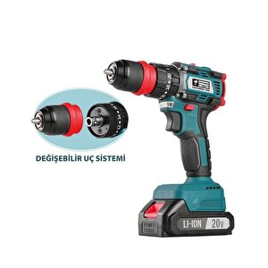 Cat Power 1350 Akülü Vidalama Makinesi 20 V 2,0 Ah