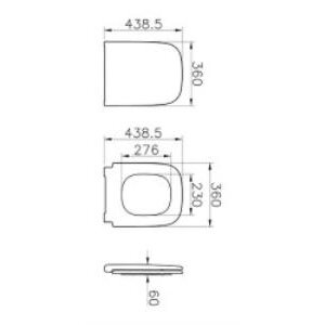 Vitra 147 003 909 S20 Klozet Kapağı