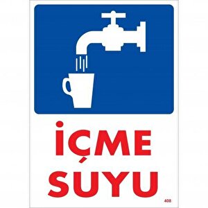 İçme Suyu Uyarı Levhası 25x35 Kod:408
