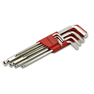 İzeltaş Yuvarlak Allen Anahtar Takımı Uzun Boy 9 Parça