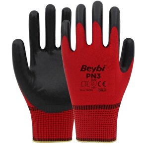 Beybi Pn3 Nitril Kırmızı İş Eldiveni No:10