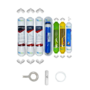 Kapalı Kasa Su Arıtma Cihazlarına Ecomax 7li Reverse Osmosis Mebran Alkali+mineral+tatlandırıcı