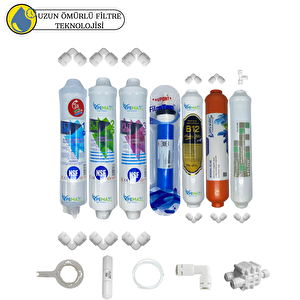 Kapalı Kasa Suarıtma Uygun Sertifikal 7lı Orijinal Filmtec Mebran Purefer+b12alkali+mineral Set