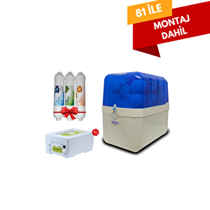 Radyan 6 Aşama Canlı Su Hidrojen+mineral+alkali Antibakteriyel  Su Arıtma Cihazı Pompalı