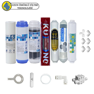 Purefer Açık Kasa Çift Karbon Sertifikalı 7li B12alkali+orijinal Lgkuno Mebran Şeffaf 4lü Mineral