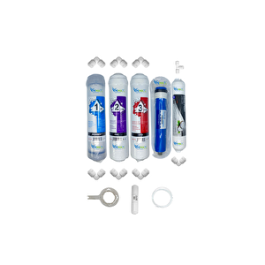 Kapalı Kasa Su Arıtma  Std  5li Reverse Osmosis Mebran  Gümüş Iyonlu Tatlandırıcı Set