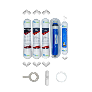 Kapalı Kasa Su Arıtma Cihazlarına  Ecomax   5li Reverse Osmosis Mebran  Mineralli Tatlandırıcı