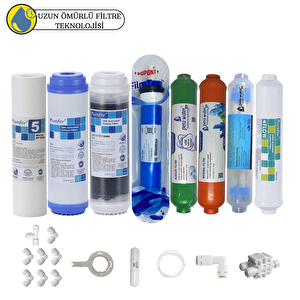 Purefer Açık Kasa Çift Karbonlu Sertifikalı 8li Filmtec Dupon Mebran  Mineral +alkalili+detox