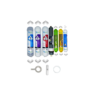 Kapalı Kasa Su Arıtma Cihazına Uygun Std 7li Platinium Mebran Alkali+mineral+tatlandırıcı Set