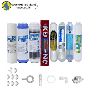 Purefer Açık Kasa Çift Karbonlu Sertifikalı 8lib12 Alkali+detox+orijinal Lgkuno Mebran 4lü Mineral