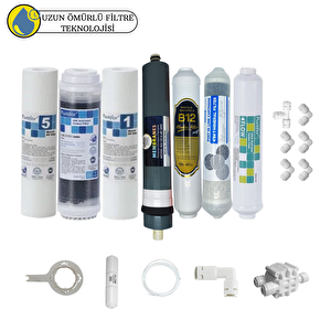 Purefer Açık Kasa Çift Sedimentli Sertifikalı 7li Platinium Mebran Şeffaf 4lü Mineral+b12 Alkali