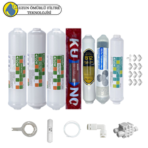 Purefer Kapalı Kasa Su Arıtma Cihazları  Sertifika 7li B12 Alkali+orijinal Lgkuno Mebran 4lü Mineral