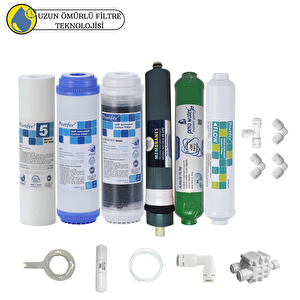Purefer Açık Kasa Çift Karbonlu Sertifikalı 6li Platinium Mebran  Alkalili