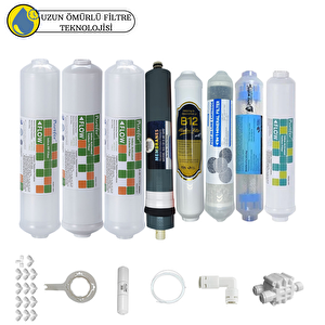Purefer Kapalı Kasa Su Arıtma Cihazı Sertifikalı 8li B12 Alkali+detox+ Platinium Mebran 4lü Mineral