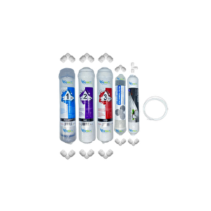 Kapalı Kasa Su Arıtma Cihazlarına Std 5li Mebransız Şeffaf Mineral+gümüş Iyonlu Tatlandırıcı Set