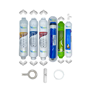 Kapalı Kasa Su Arıtma Cihazların Uygun Eco 6li Reverse Osmosis Mebran Alkali+tatlandırıcı Set