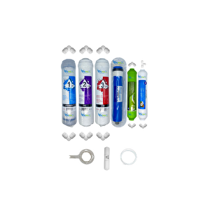 Kapalı Kasa Su Arıtma Cihazlarına Uygun Std  6li Reverse Osmosis Mebran Alkali+tatlandırıcı Set