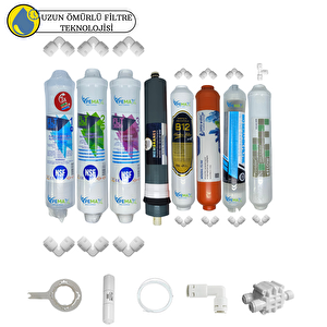 Kapalı Kasa Su Arıtma Uygun Sertifikalı 8lı Platinum Mebran Purefer+b12 Alkali+mineral+detox Set