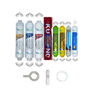 Pemax Water Kapalı Kasa Su Arıtma Cihazları Uygun Eco 8li Orijinal Lg Kuno Mebran Alkali+mineral+detox Set