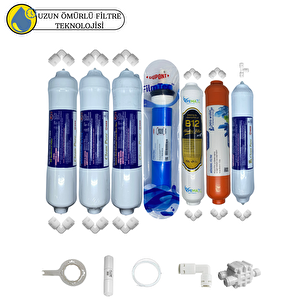 Swun Chyan Kapalı Kasa Su Arıtma Cihazları Sertifikalı 7li B12 Alkali+ Filmtec Dupon Mebran Mineral