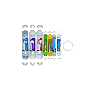 Kapalı Kasa Su Arıtma Cihazlarına Uygun Std 7li Mebransız  Alkali+mineral+detox+tatlandırıcı Set