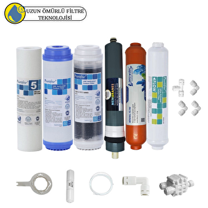 Purefer Açık Kasa Çift Karbonlu Sertifikalı 6li Platinium Mebran  Mineralli