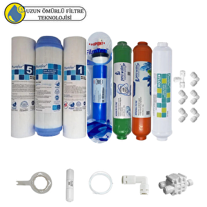Purefer Açık Kasa Çift Sedimentli Sertifikalı 7li Filmtec Dupon Mebran  Mineral +alkali
