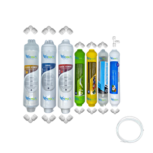Kapalı Kasa Su Arıtma Cihazlarına Uygun Eco 7li Mebransız Alkali+mineral+detox+tatlandırıcı Set