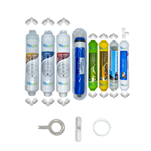 Kapalı Kasa Su Arıtma Cihazları Uygun Eco 8li Reverse Osmosis Mebran Alkali+mineral+detox+set