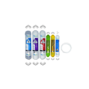 Kapalı Kasa Su Arıtma Cihazlarına Uygun Std 6li Mebransız  Alkali +mineral +tatlandırıcı Set
