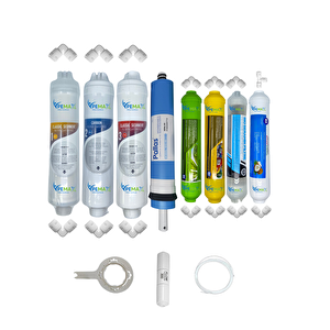 Kapalı Kasa Su Arıtma Cihazlarına Uygun Eco  8li Pallas Mebran Alkali+mineral+detox Set