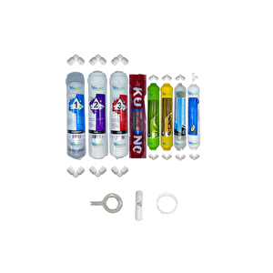 Kapalı Kasa Su Arıtma  Std 8li Orijinal Lg Kuno Mebran Alkali+mineral+detox+tatlandırıcı Set