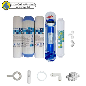 Purefer Açık Kasa Çift Sedimentli Sertifikalı 5li Filmtec Dupon Mebran  5li