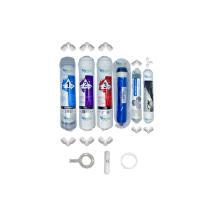 Kapalı Kasa Su Arıtma  Std 6li Reverse Osmosis Mebran Şeffaf Mineral+gümüş Iyonlu Tatlandırıcı